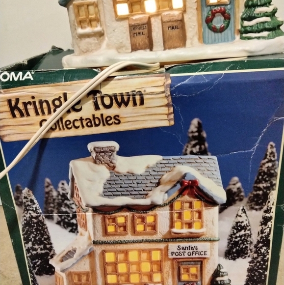 Vintage 1992 Noma Kringle Town Collectibles "Santa's Post Office" Christmas Deco - Picture 2 of 10